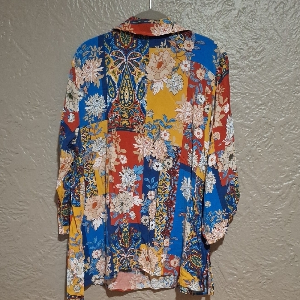Ruby Rd. Women's Colorful Floral Tops Tees - Short eleeve Size 1X - Picture 6 of 8